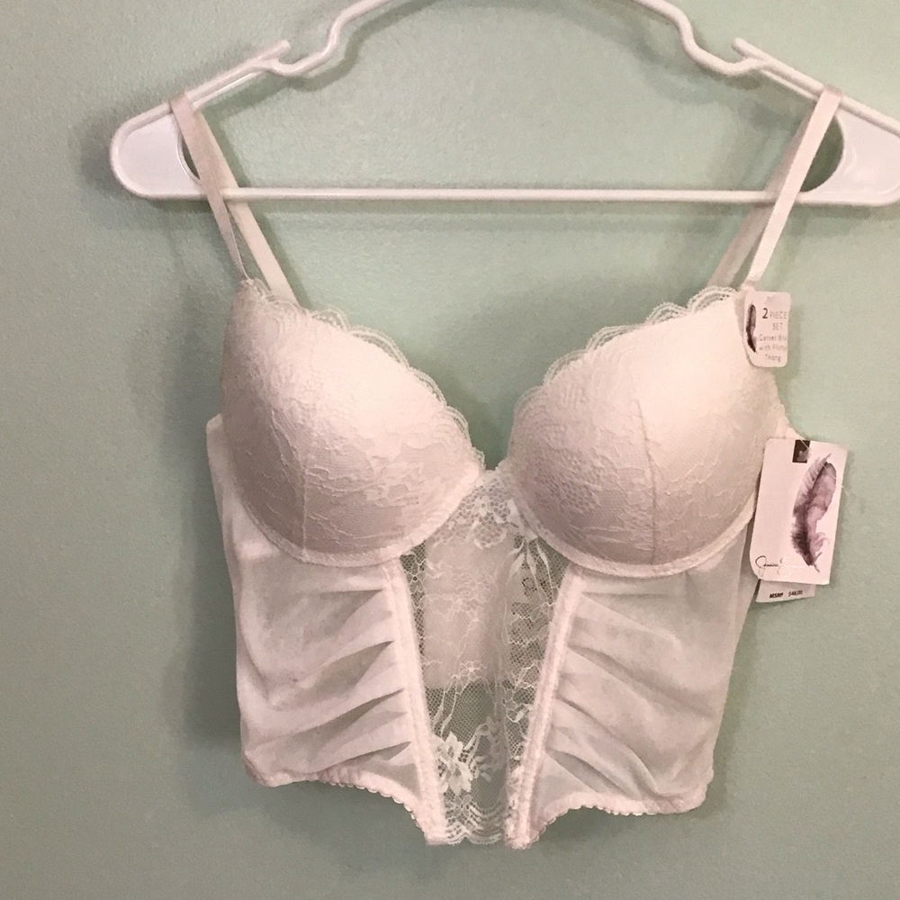 Jessica Simpson White Lace Bra